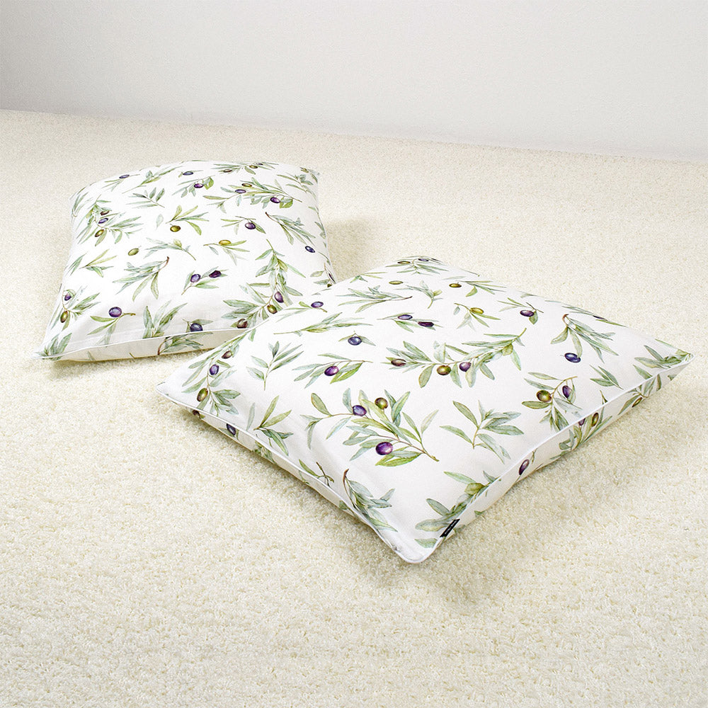 座布団カバー 2枚セット 55cm×59cm オリーブツリー オリーブ