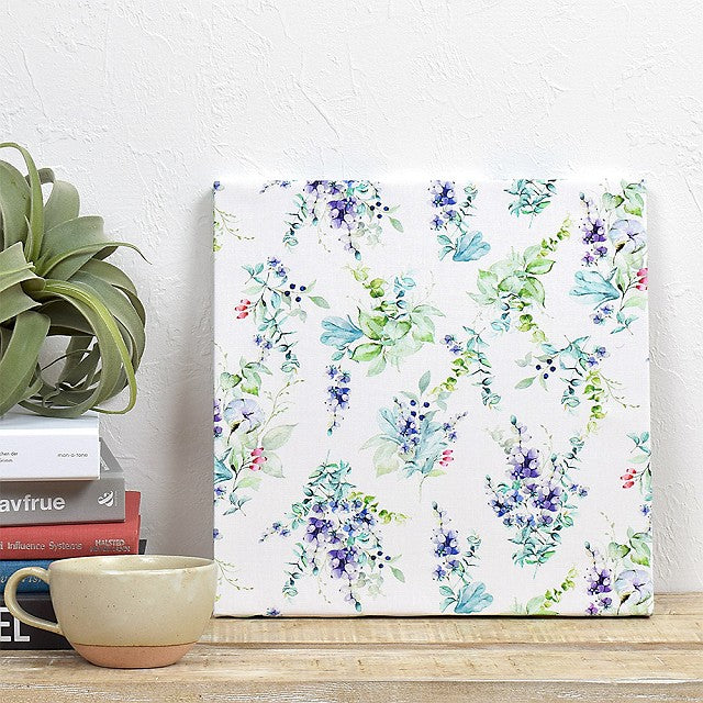 ファブリックパネル Mサイズ 33cm×33cm ボタニカルブーケ リーフ