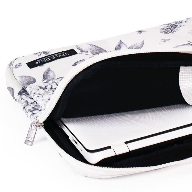 パソコンケース Mサイズ (13.3インチ) ライラック モノクローム