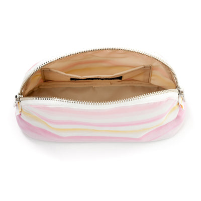 Round pouch small pink sunset