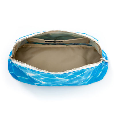 Round Pouch Large Aqua Water