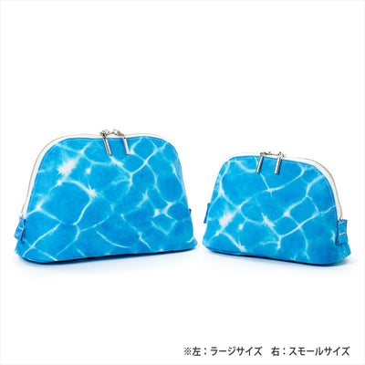 Round Pouch Large Aqua Water