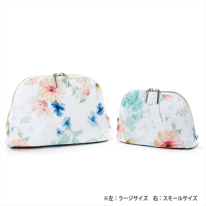 Round Pouch Large Pastel Floral