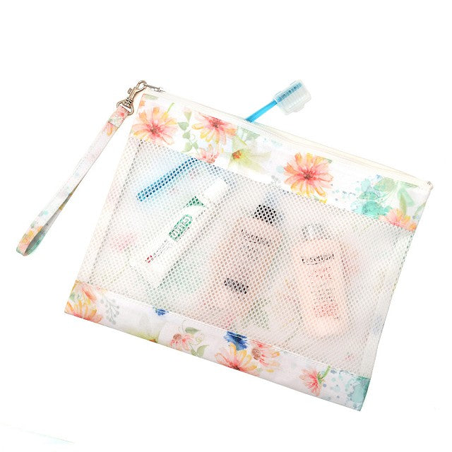 メッシュポーチセット パステルフローラル メッシュポーチ メイク