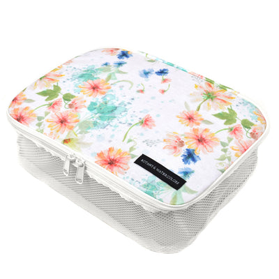 Travel pouch s size pastel floral
