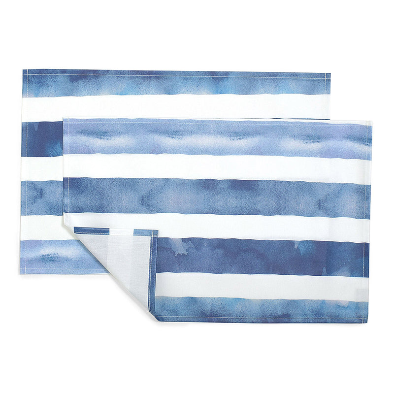 Lunchon mat 2 pieces set (30cm x 45cm) Laminated type Blue Horizon