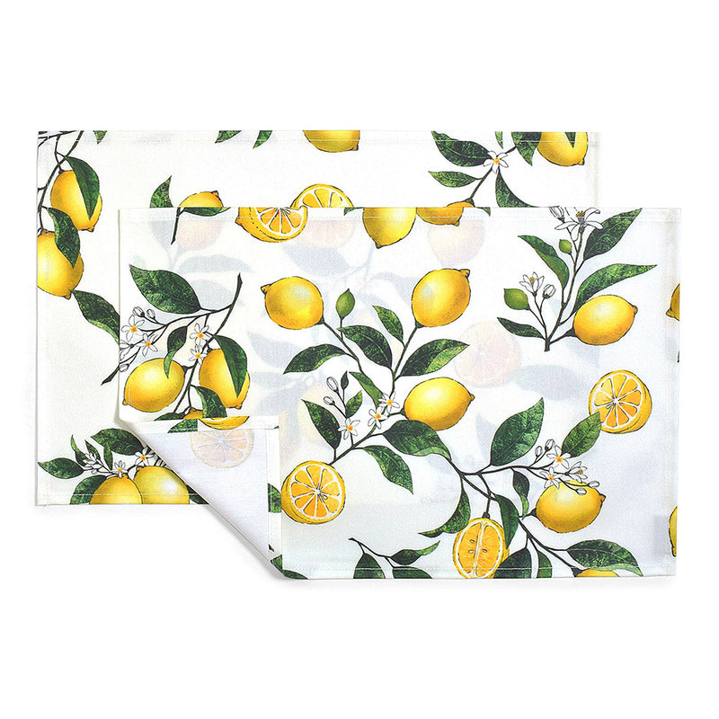 Lunchon mat 2 pieces set (30cm x 45cm) Laminated type citrus lemon