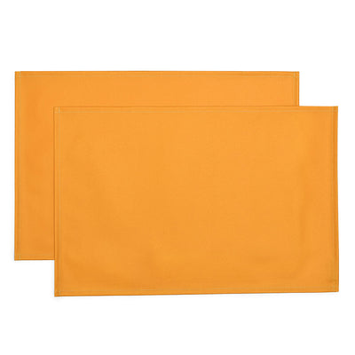 Lunchon mat 2 pieces set (30cm x 45cm) Laminated type plain Ox Mandarin orange