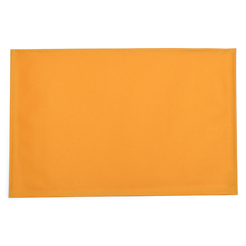 ランチョンマット 2枚セット (30cm×45cm) ラミネートタイプ 無地オックス・マンダリンオレンジ