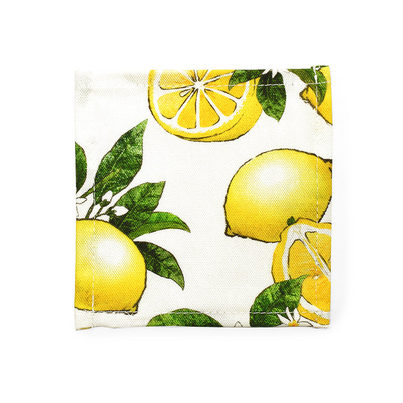 Coaster Set of 4 Standard Type 100% Cotton Citrus Lemon 