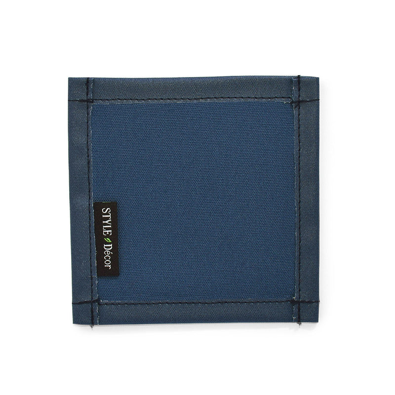 Coaster Set of 4 Laminated Type Plain Ox Navy Blue 