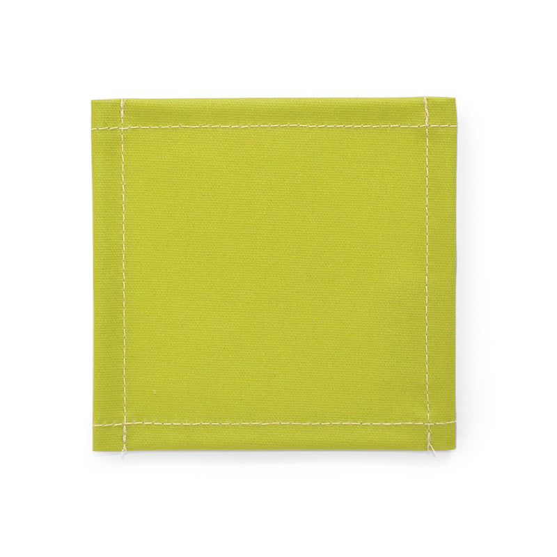 Coaster Set of 4 Laminated Type Plain Ox Leaf Green 