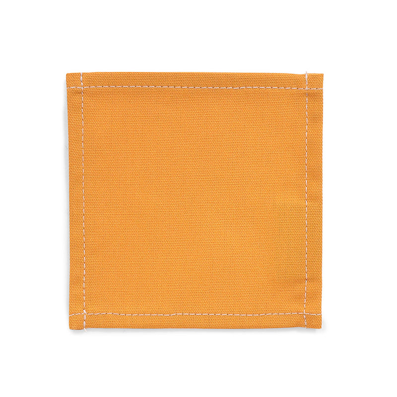 Coaster Set of 4 Standard Type 100% Cotton Plain Ox Mandarin Orange 