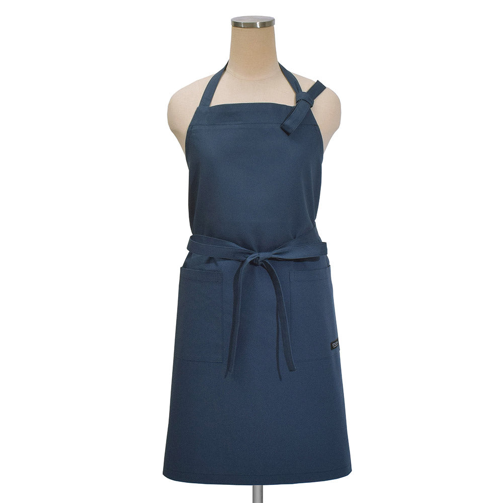 ゆうパケット対応 エプロン 無地オックス・ネイビーブルー