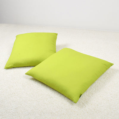 Zabuton Cover (55cm x 59cm) Set of 2 Plain Ox Leaf Green 