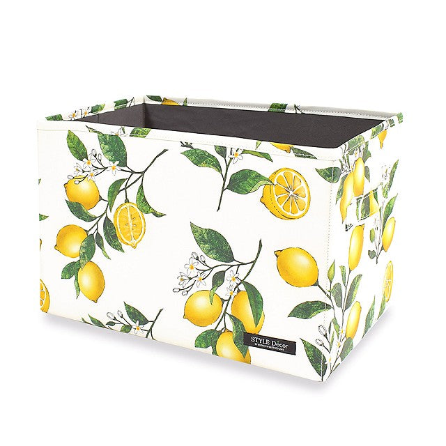 Fabric box M size (25cm x 38cm x 25cm) Citrus lemon 