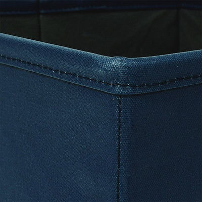 Fabric box M size (25cm x 38cm x 25cm) plain ox navy blue 