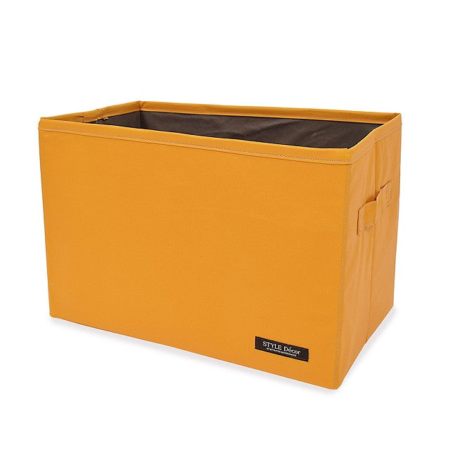 Fabric box M size (25cm x 38cm x 25cm) plain ox mandarin orange 