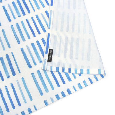 Table cloth (120cm x 150cm) Standard type 100% cotton blue serf