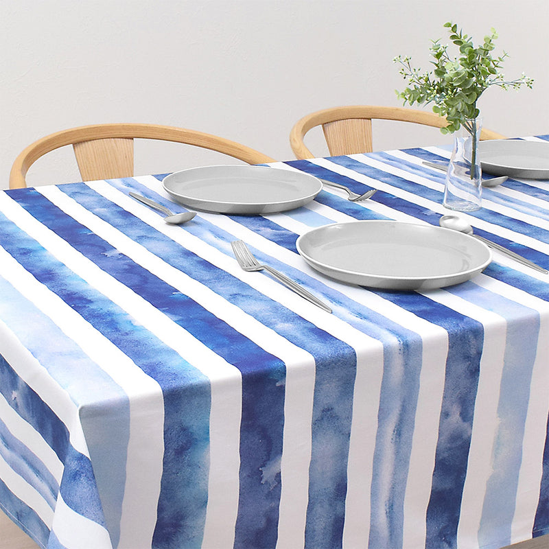 Table cloth (142cm x 180cm) Standard type 100% cotton Blue Horizon