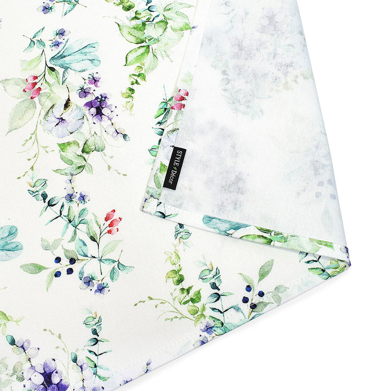 Table cloth (120cm x 150cm) Standard type 100% cotton botanical bouquet