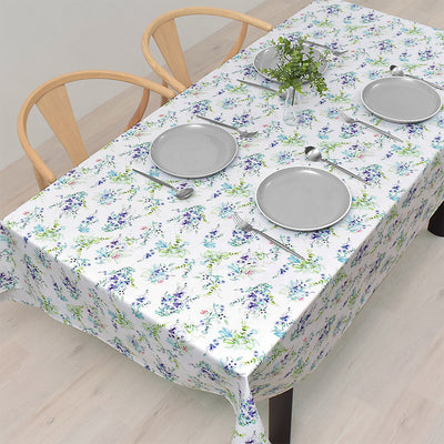 Table cloth (142cm x 210cm) Standard type 100% cotton botanical bouquet