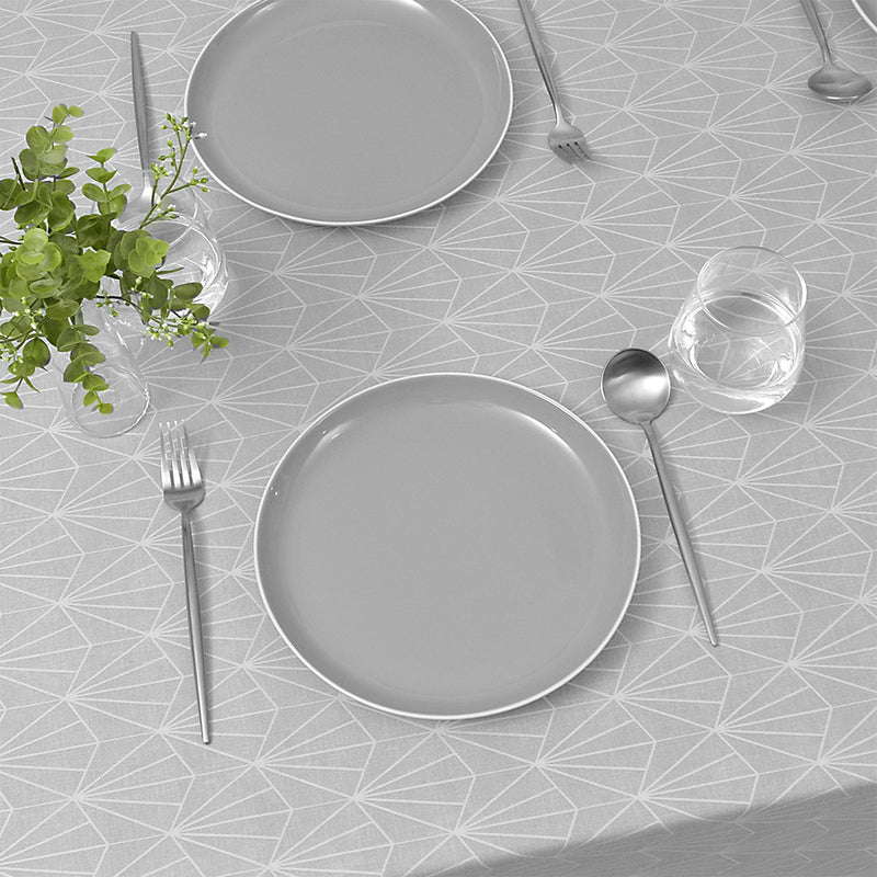 Table cloth (142cm x 210cm) Standard type 100% cotton silver light