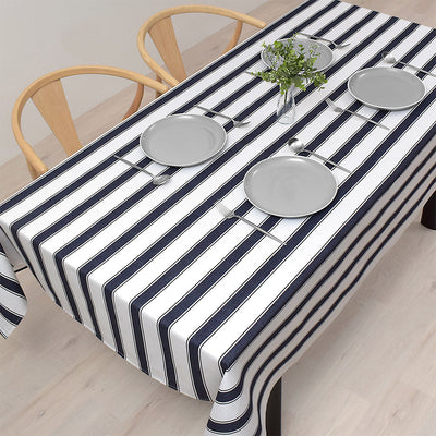 Table cloth (120cm x 150cm) Standard type 100% cotton French chic stripe