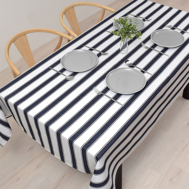 Table cloth (120cm x 150cm) Standard type 100% cotton French chic stripe