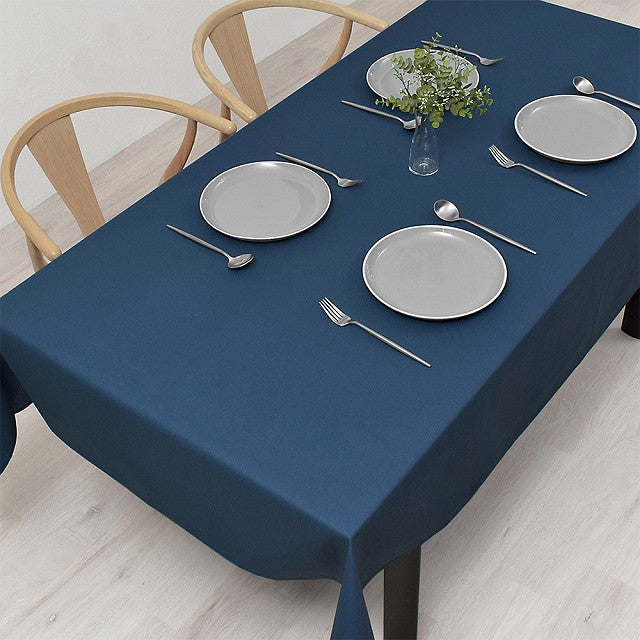 Table cloth (142cm x 210cm) Standard type 100% cotton plain Ox Navy blue