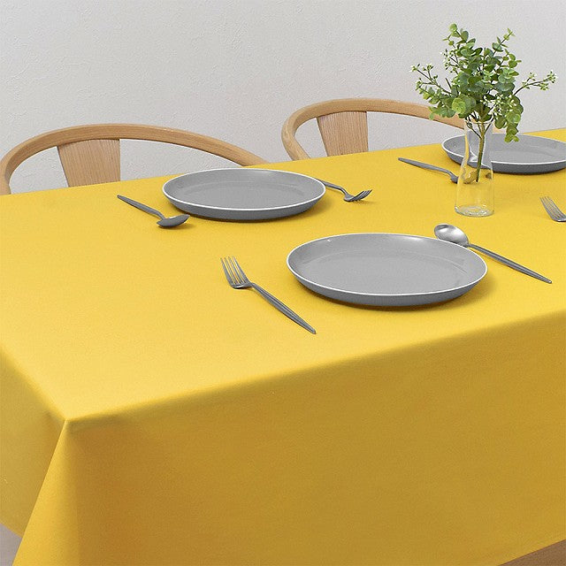 Table cloth (142cm x 210cm) Standard type 100% cotton plain Ox Citron Yellow