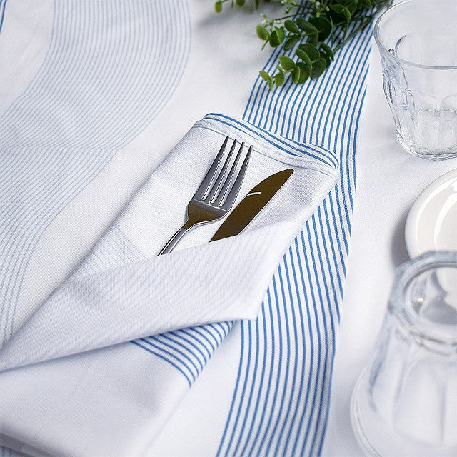 Set of 2 table napkins/torsion Bluefish