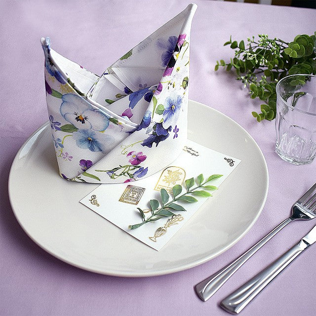 Table Napkin/Torchon 2-Piece Set Pastel Floral