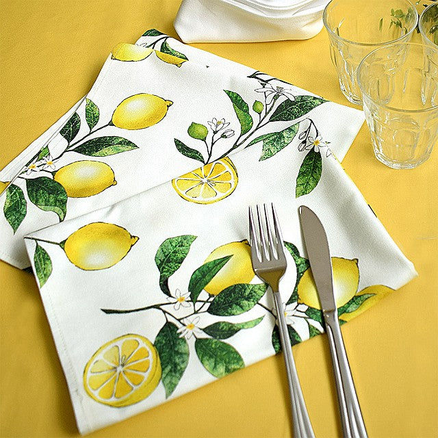 Set of 2 table napkins / torchon olive tree