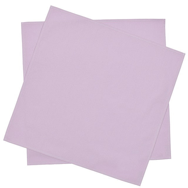 Set of 2 table napkins / torchon plain ox pale lilac