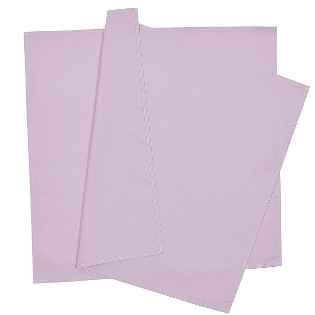 Set of 2 table napkins / torchon plain ox pale lilac