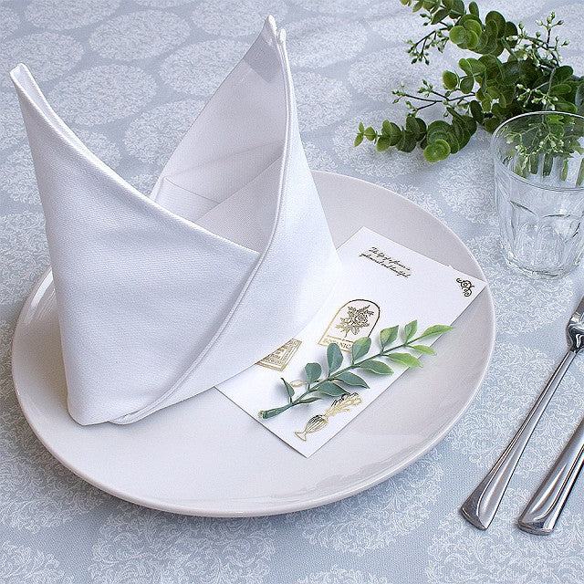 Set of 2 table napkins / torchon plain ox pale lilac